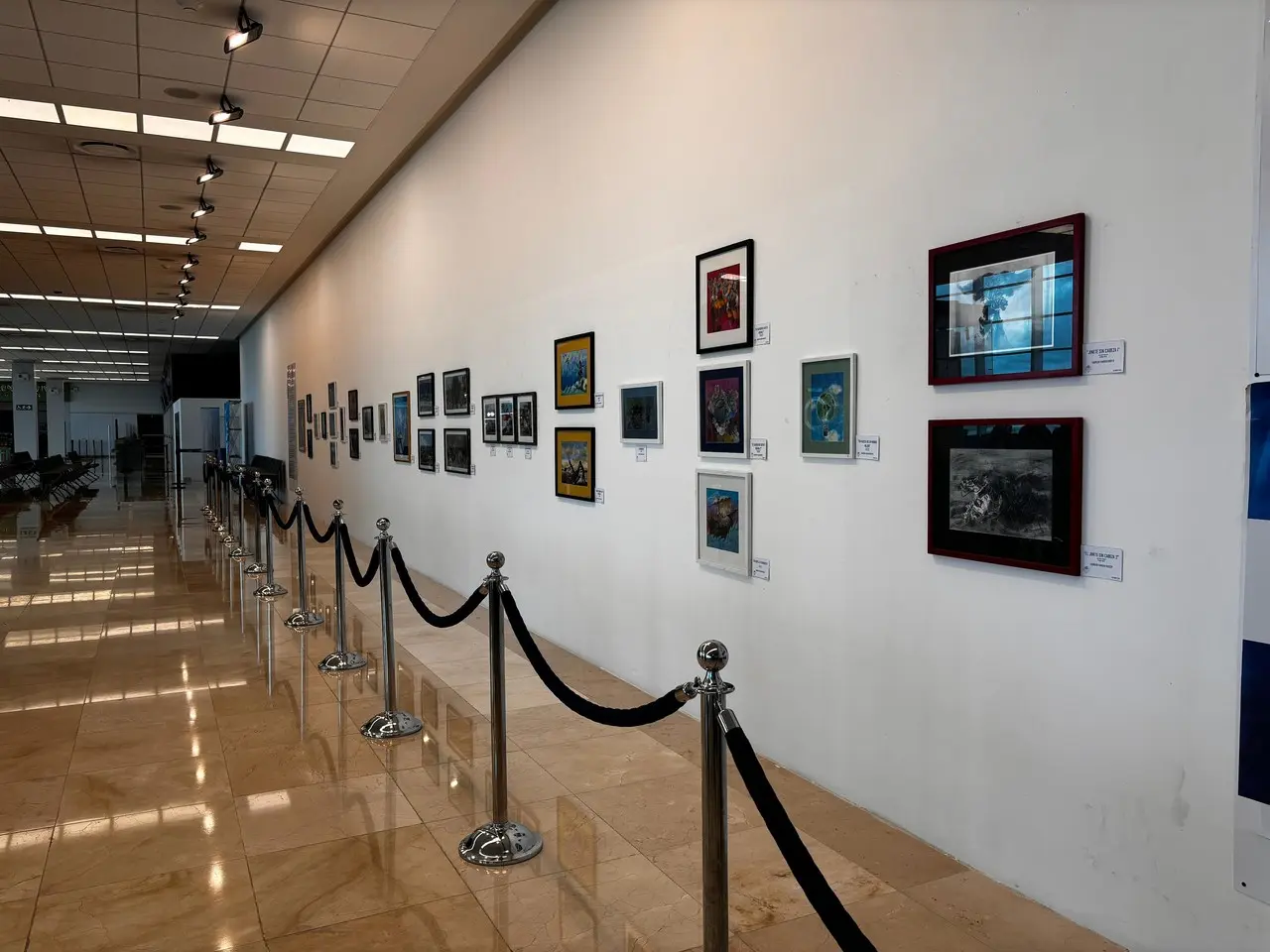 Exposición De Conejos y Lunas, del ilustrador Fabricio Vanden Broeck. Foto: Alejandra Vargas