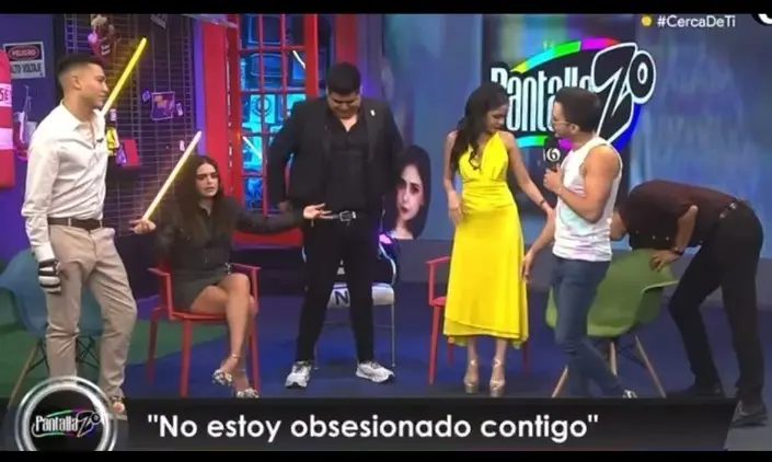 Dany la Caja se defiende en pleno programa en vivo de Multimedios. / FOTO: POSTA