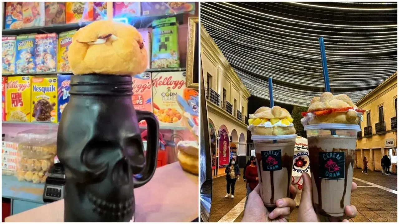 Las malteadas sabor pan de muerto tienen una gran demanda en el centro de Toluca. Foto: Alberto Dzib/ FB Cereal Gram
