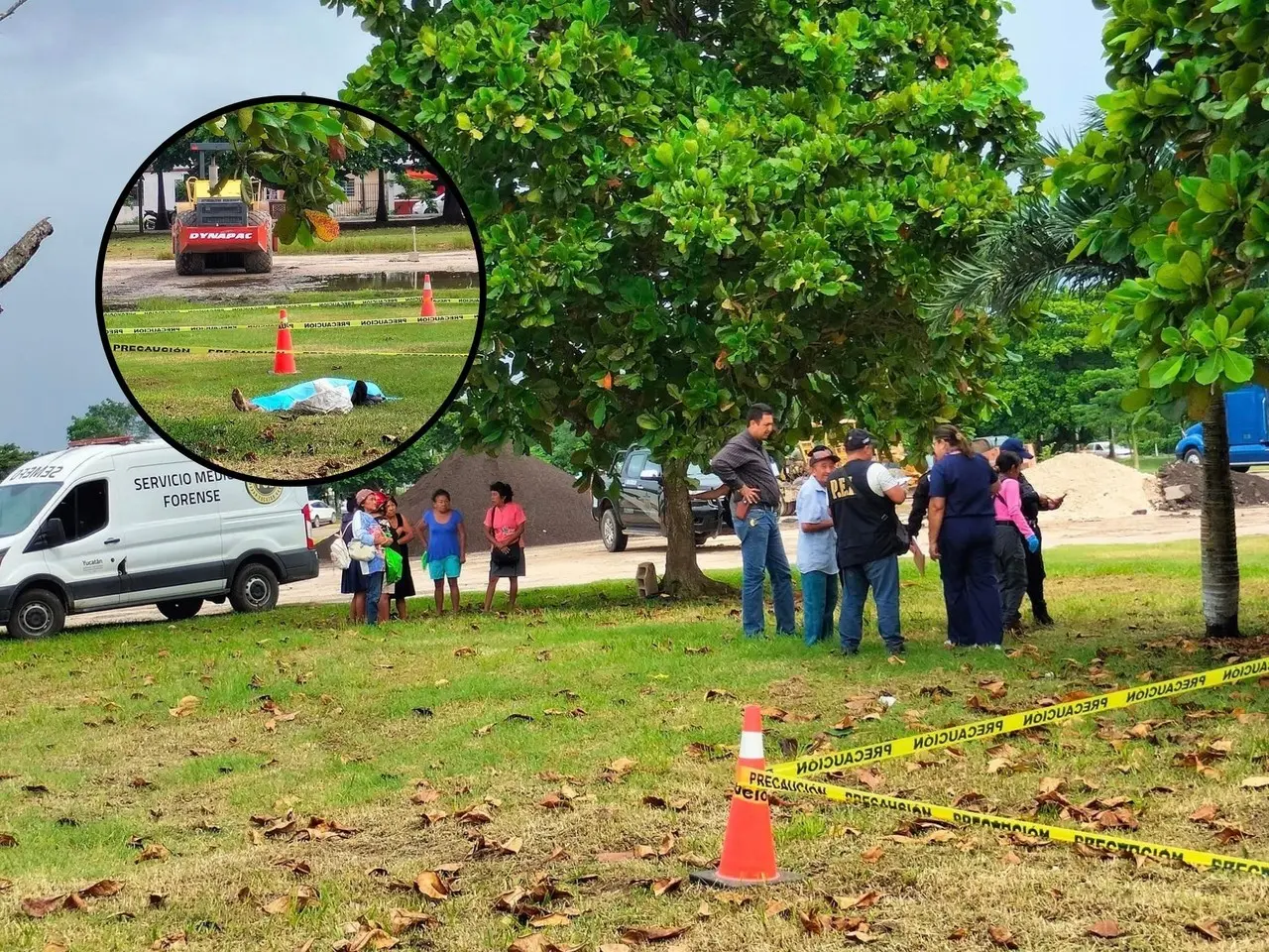 Una persona falleció la mañana de este jueves al ser aplastado por una pesada unidad mientras el hombre descansaba cerca. Foto de Yucatán ahora