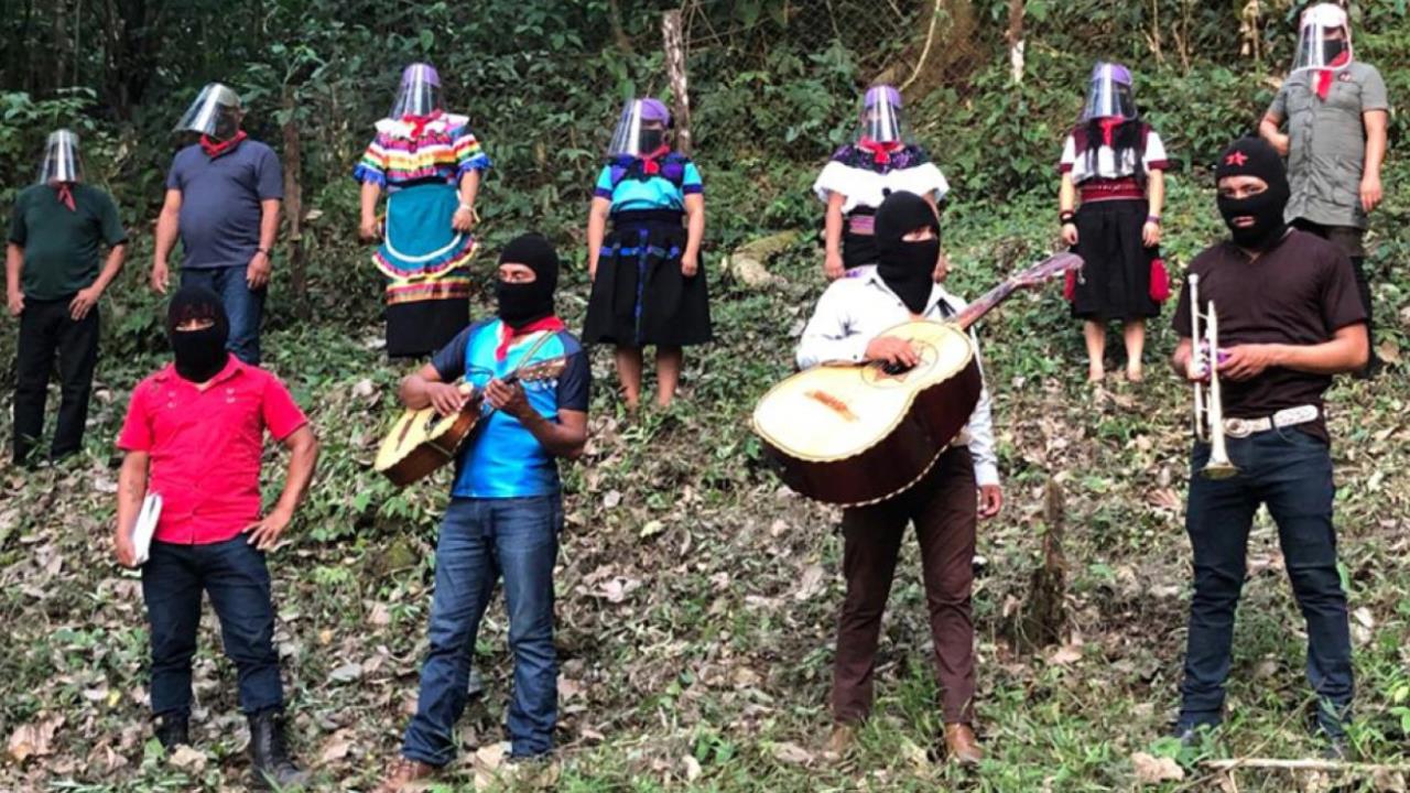 Miembros del EZLN. Foto: X (@notienlacezap)