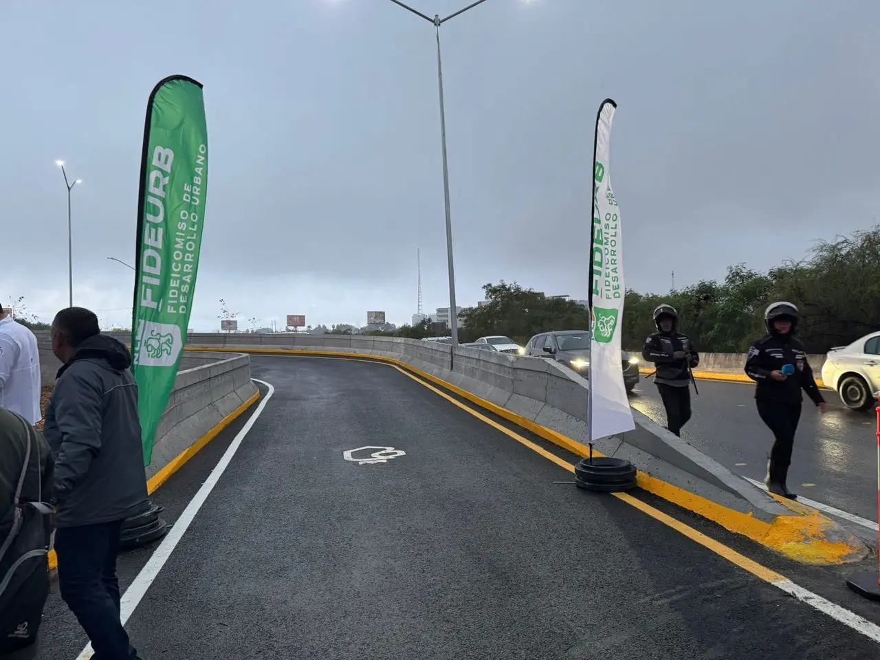 Inauguración de la gaza vehicular en puente Azteca. Foto: Azael Valdés.