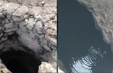 Descubren cenote oculto en Tizimín durante obras de repavimentación (VIDEO)