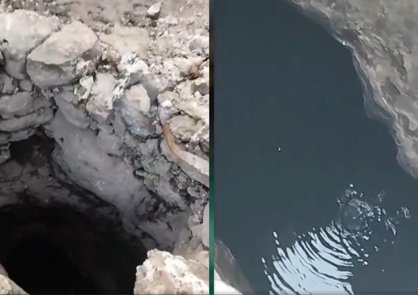 Descubren cenote oculto en Tizimín durante obras de repavimentación (VIDEO)