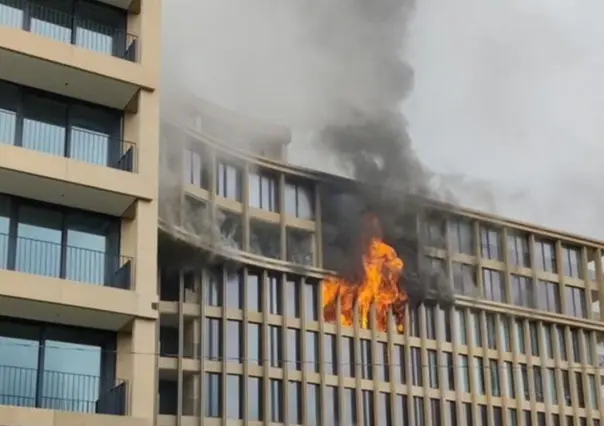 San Pedro: Se incendia edificio de departamentos Akumal (VIDEO)