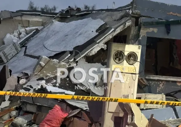 Solo susto: Explosión por acumulación de gas destroza casa en Pesquería (VIDEO)