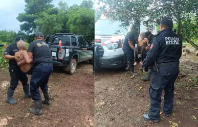 Policía municipal logra localizar a abuelito extraviado en el monte de Peto