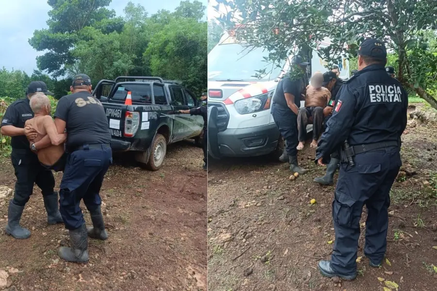 Policía municipal logra localizar a abuelito extraviado en el monte de Peto