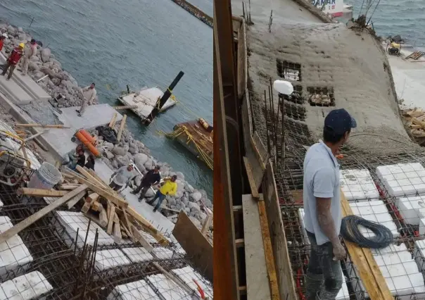 Cae estructura de acuario en Veracruz / VIDEO