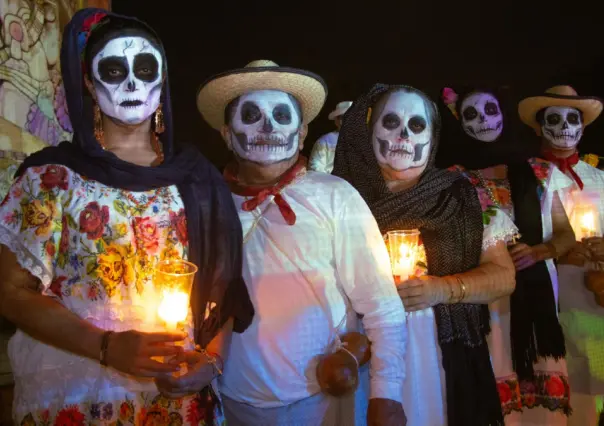 Ánimas toman las calles de Mérida, promocionan actividades por el Hanal Pixán