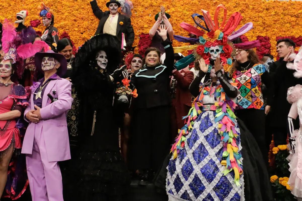 Clara Brugada en la presentación del Festival de Día de Muertos en CDMX.    Foto: @GobCDMX