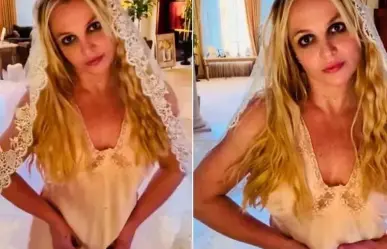 Britney Spears de blanco!! se casa, pero con ella misma (VIDEO)