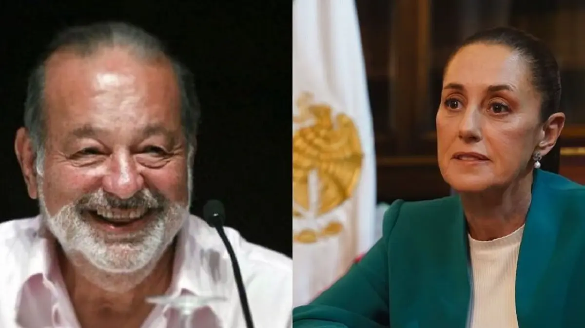 Claudia Sheinbaum y Carlos Slim. Foto:  @carlosslim en X y @claudia_shein en Instagram.