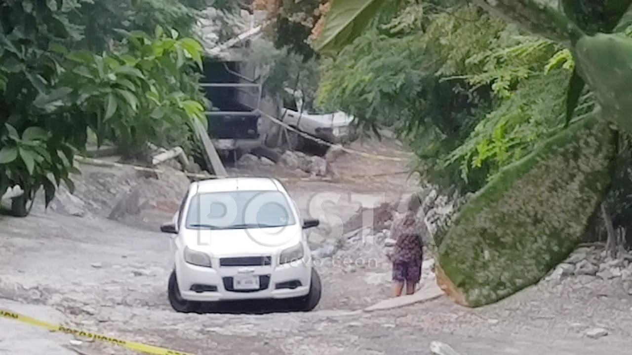 Zona de la colonia Lomas del Mirador en Santa Catarina donde fue encontrado el hombre. Foto: POSTA MX.