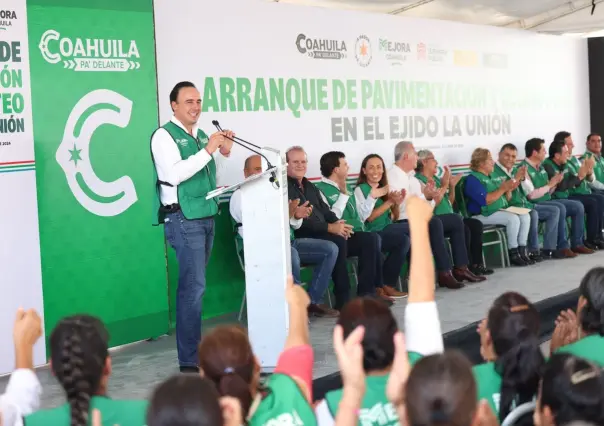 Manolo Jiménez arranca obra de pavimentación en ejido La Unión en Torreón