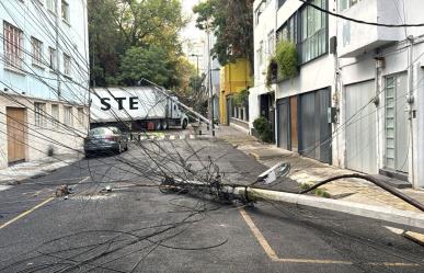 Roma Norte: tráileres derriban postes y dejan sin luz a los vecinos (FOTOS)