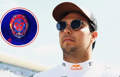 Checo Pérez presenta el casco que usará en el Gran Premio de México