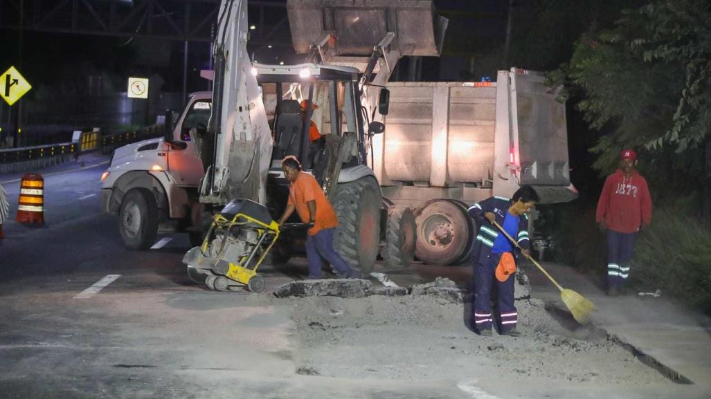 Monterrey comienza mejoras viales, arranca bacheo en Carretera Nacional