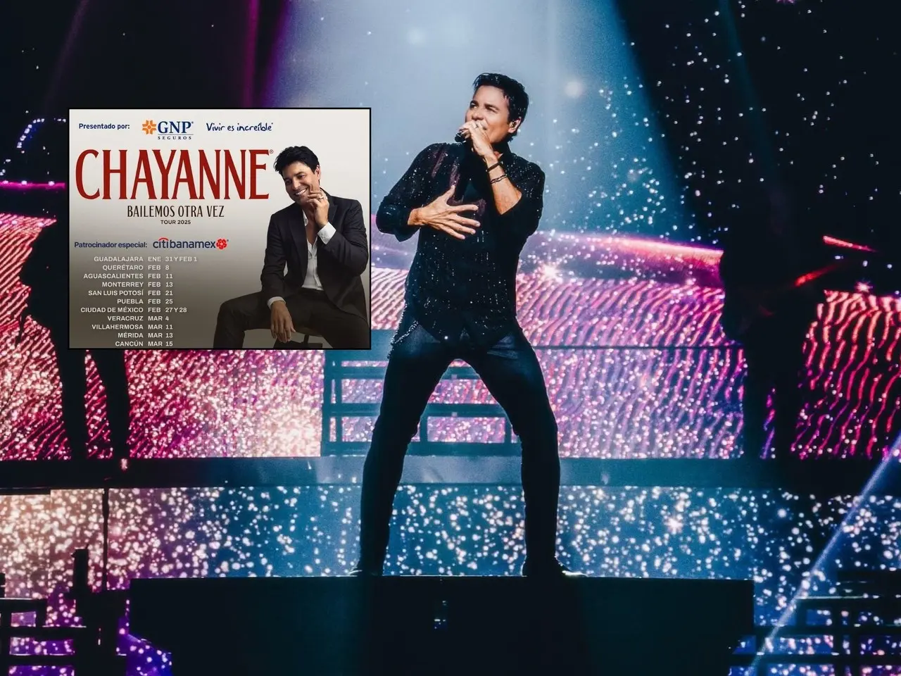 Mérida está incluida en la gira “Bailémos Otra vez”  que el cantante Chayanne realizará por México en el año 2025.- Foto ilustrativa