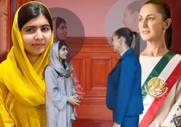 Recibe Claudia Sheinbaum a Malala Yousafzai en Palacio Nacional