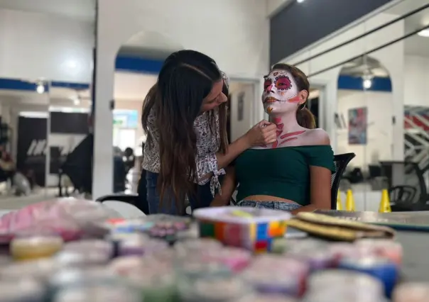 El espectacular maquillaje de Día de Muertos que crea una duranguense