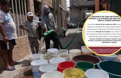 Corte de agua en EDOMEX, estos municipios serán afectados en el fin de semana