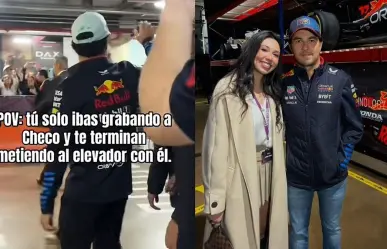 ¡Inesperado encuentro! Fan termina en elevador junto con Checo Pérez
