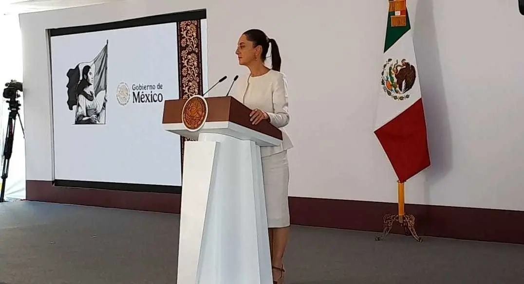 La presidenta de la República dio su conferencia de prensa mañanera en Cabo San Lucas.  Foto: Irving Thomas