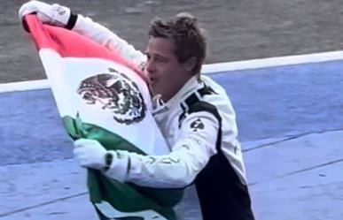 Brad Pitt se roba reflectores en el Gran Premio de México (VIDEO)