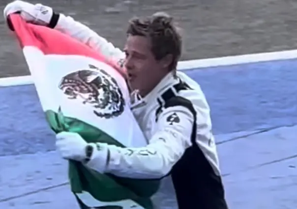 Brad Pitt se roba reflectores en el Gran Premio de México (VIDEO)