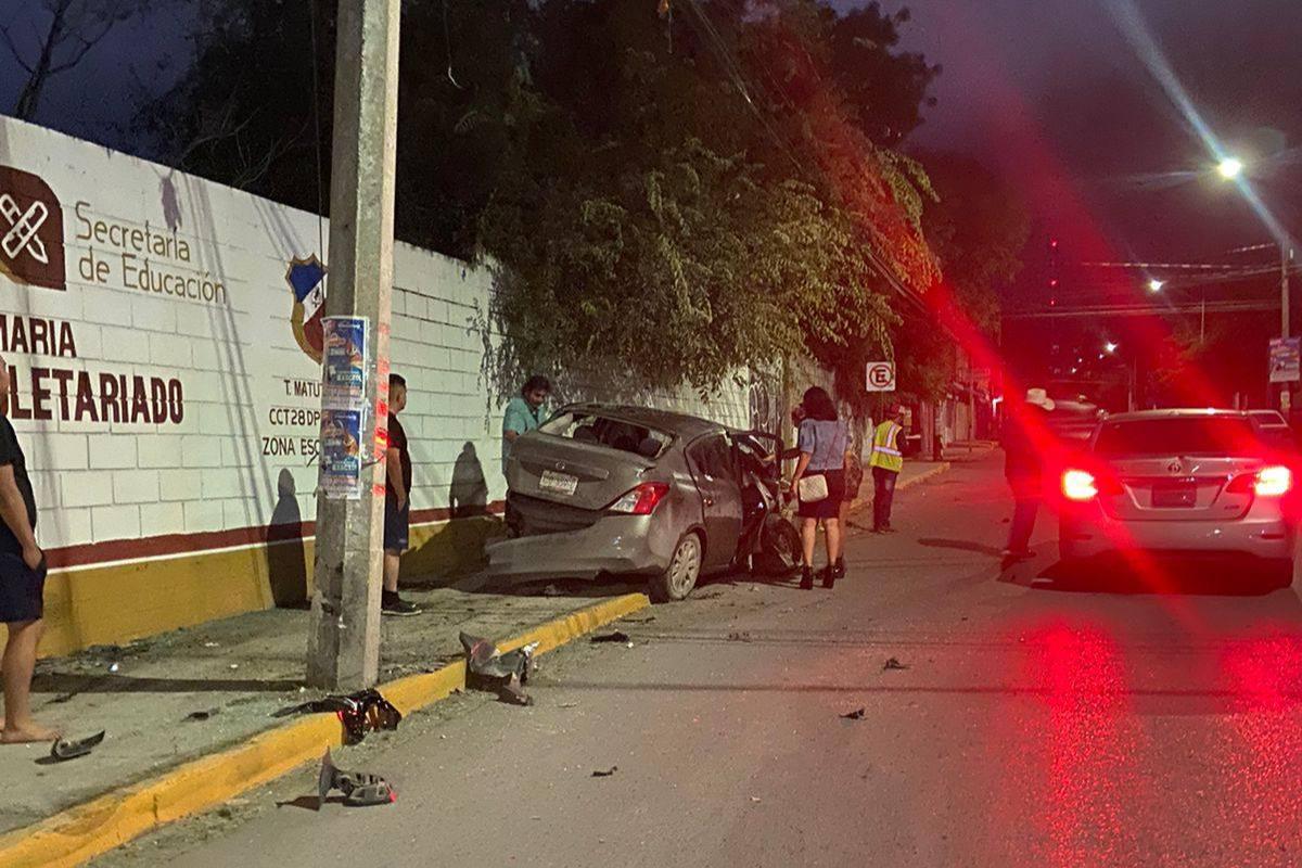 El accidente se registró a un costado de la escuela primaria Redención del Proletariado en la colonia Mainero. Foto: Carlos García