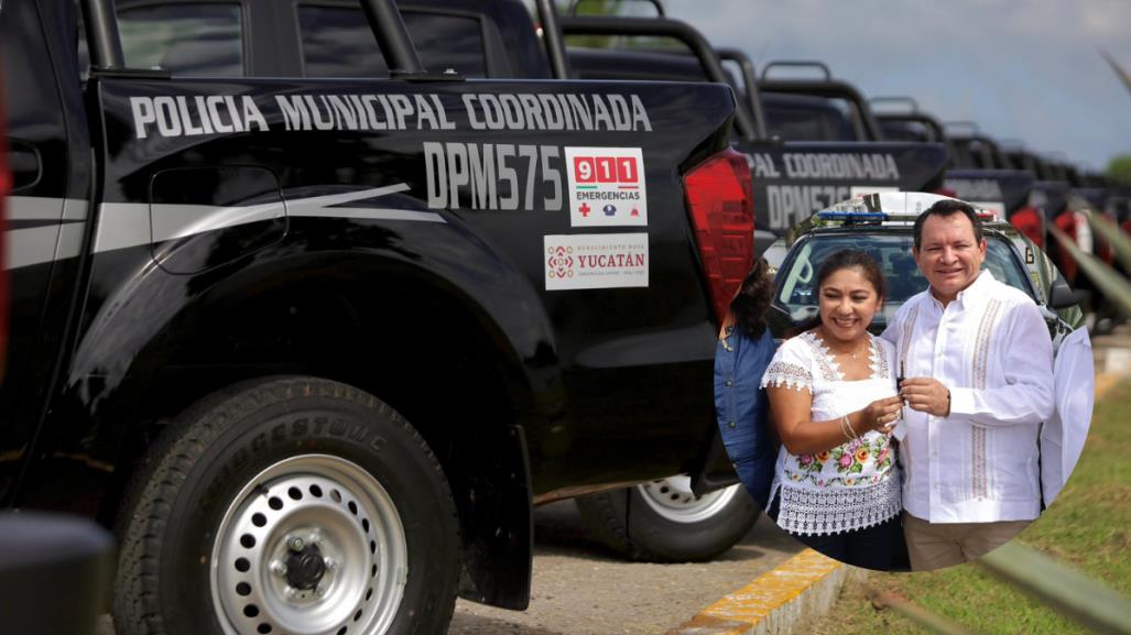 Gobierno de Yucatán entrega patrullas y motocicletas a 37 policías municipales