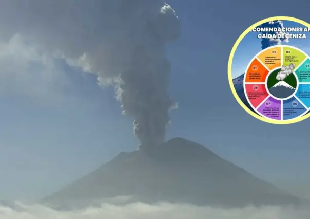 Volcán Popocatépetl ¿Caerá ceniza en Edomex este sábado 26 de octubre? (VIDEO)