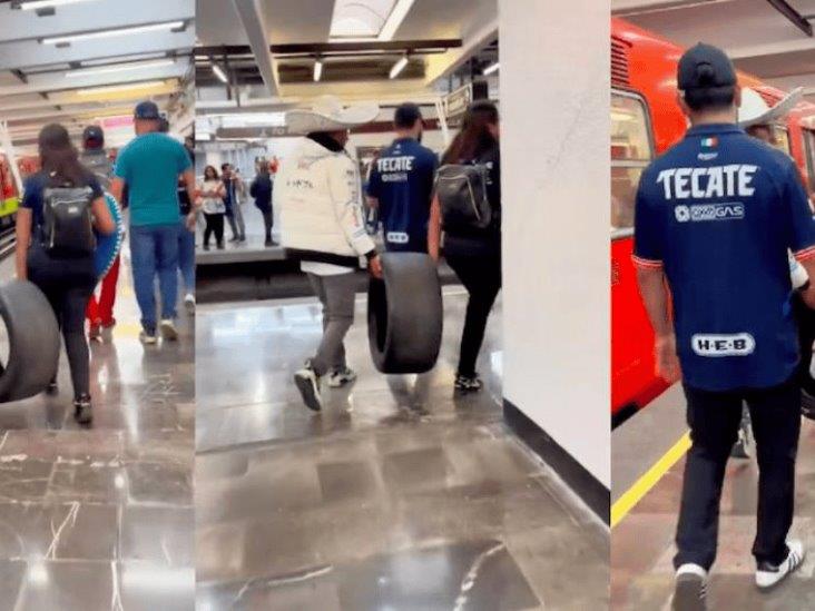 Fanático de la Formula 1, presume llevarse una llanta del Gran Premio 2024