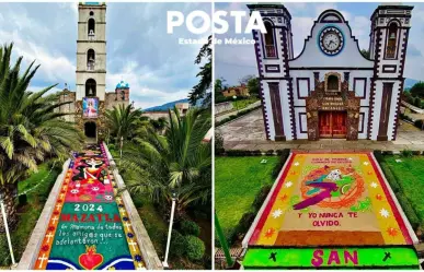 Dedican tapetes monumentales por Día de Muertos a víctimas de Jilotzingo