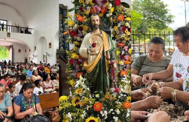 San Judas Tadeo recibe a feligreses que cumplen sus promesas en Caucel