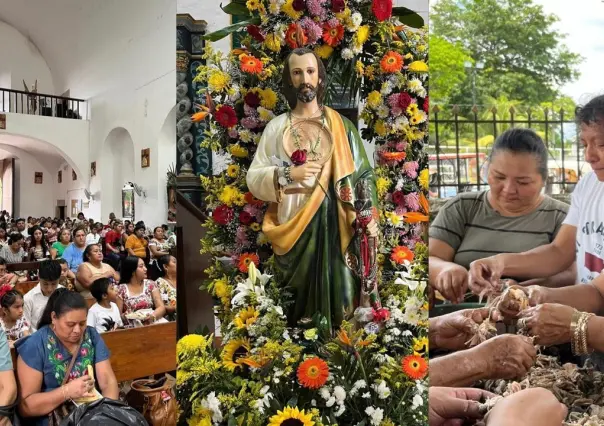 San Judas Tadeo recibe a feligreses que cumplen sus promesas en Caucel