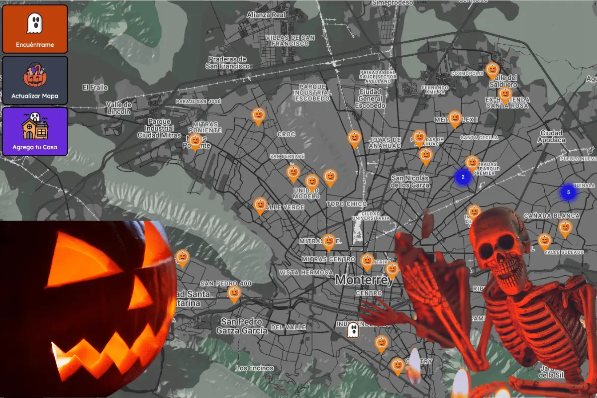 El sitio se llama Dulce Halloween y muestra un mapa interactivo, donde puedes encontrar qué casas en tu vecindario están regalando dulces. Foto: Canva.