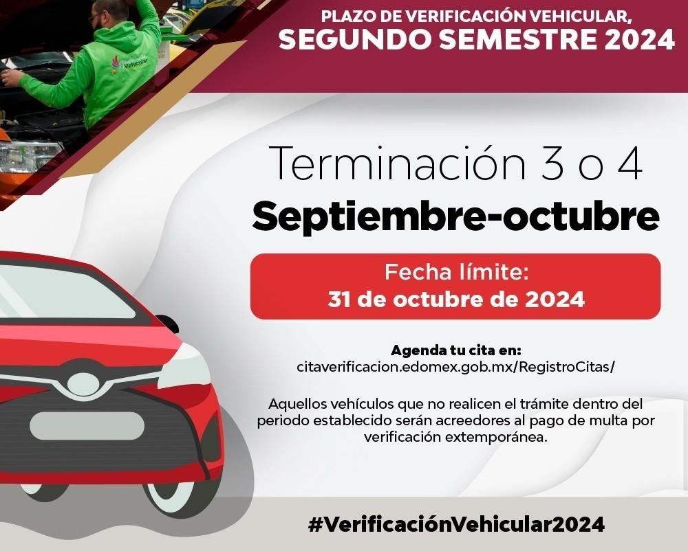 Este 31 de octubre es la fecha límite de verificación para automóviles en Edomex. Imagen: Ambiente Edomex