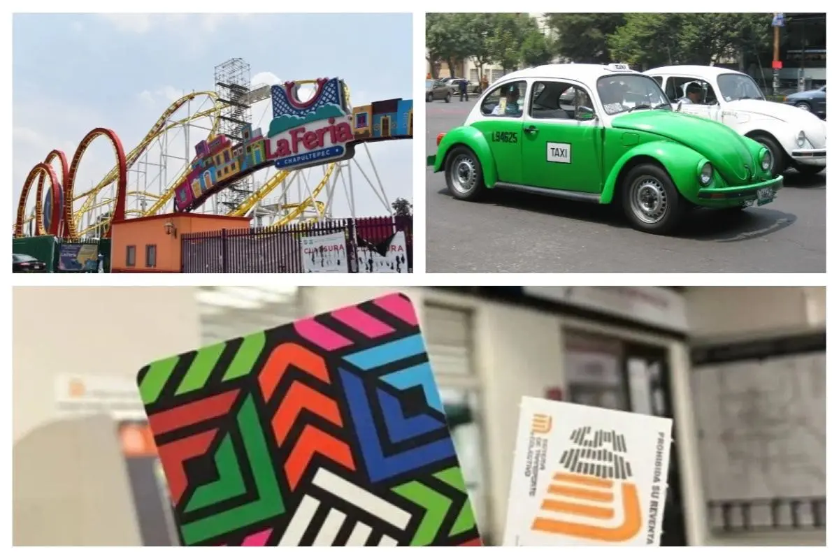 La Feria de Chapultepec, taxis vocho y tarjeta MI con boleto. Foto: Feria de Chapultepec/Metro CDMX