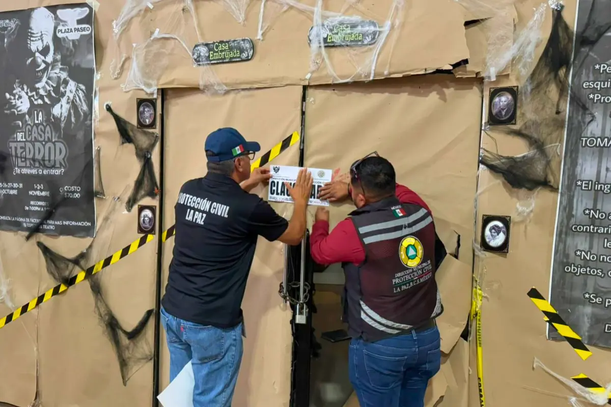 Clausuran Casa del Terror. Foto: Protección Civil de La Paz