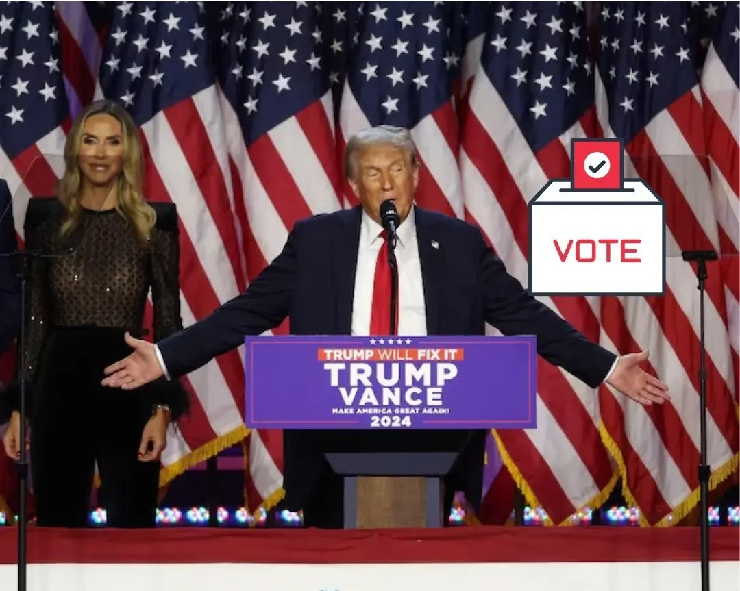 El candidato republicano Donald Trump superó los 270 votos necesarios del Colegio Electoral para ser el nuevo presidente de EE. UU. Foto: Canva - Bussiness Inside.