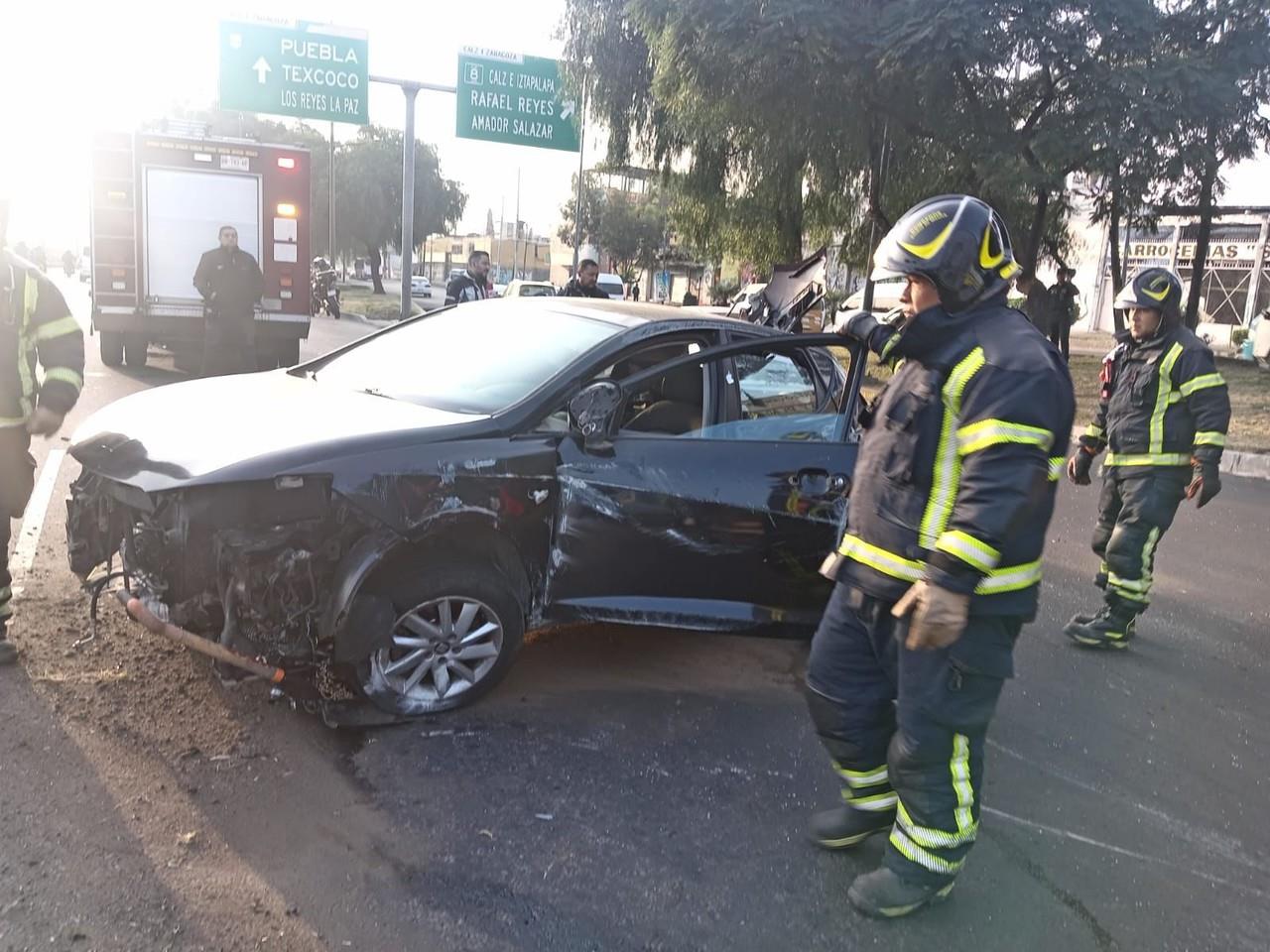Accidente de auto en CDMX. Foto: Ramón Ramírez