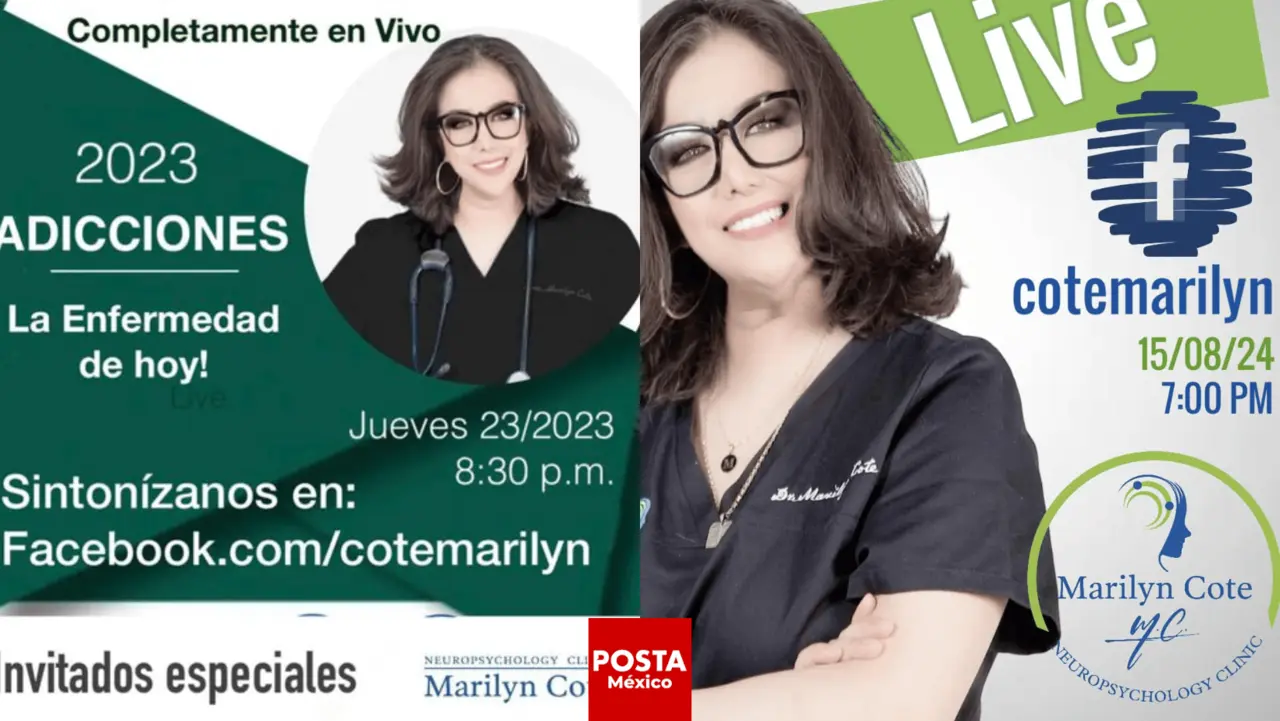 Marilyn Cote dio falsa terapia psiquiátrica durante 8 años en Puebla. Foto: Facebook | Marilyn Cote.