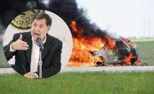 Gerardo Fernández Noroña: Se incendia camioneta del Presidente del Senado