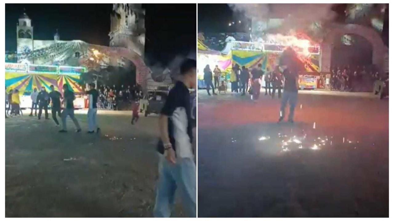 La pareja fue asesinada durante la feria en la comunidad de San Martín Azcatepec. Foto: Captura de pantalla
