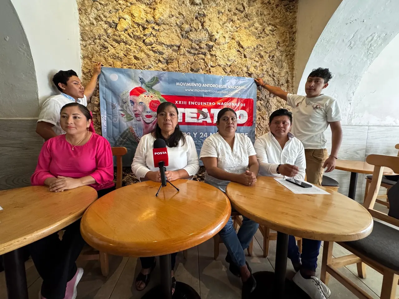 Movimiento Antorchista Nacional anunció el XXIII Encuentro Nacional de Teatro. Foto: Irving Gil