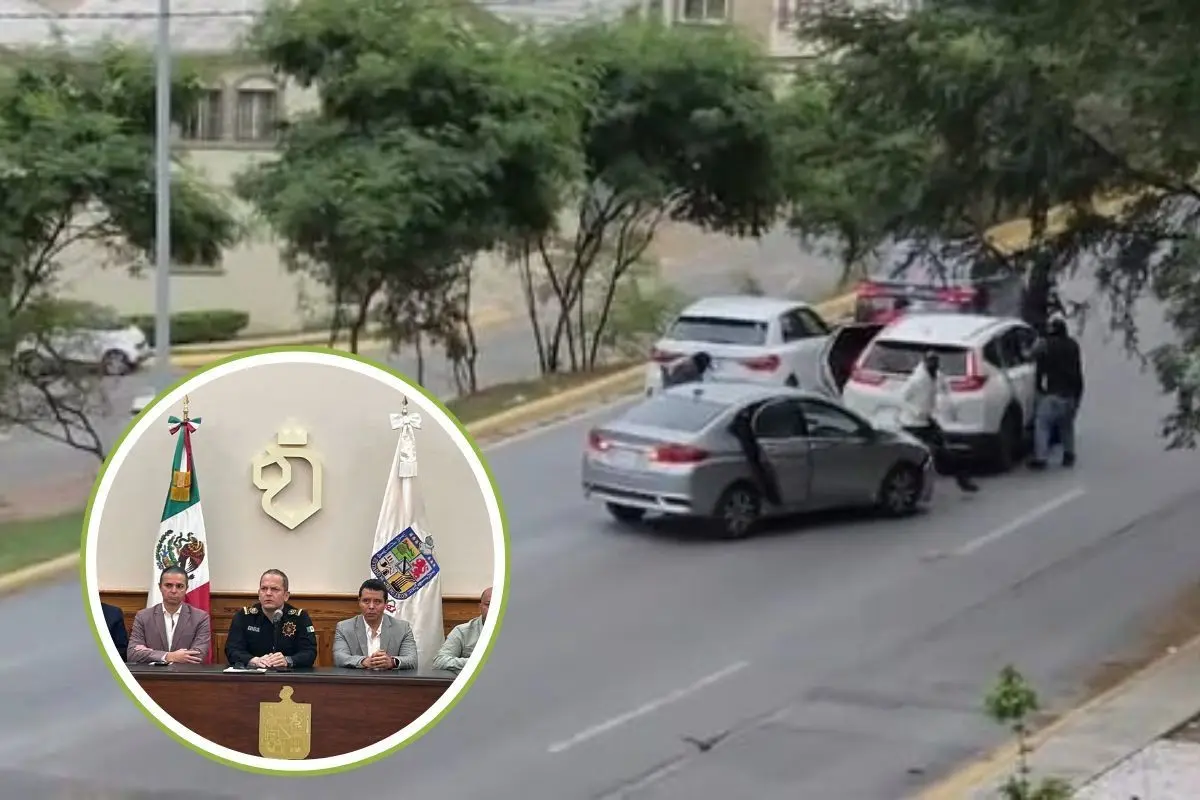 Captura de video y autoridades de seguridad de Nuevo León. Foto: Especial