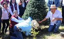 ¡Ho,Ho,Ho! Cortan primer árbol de Navidad en Edomex ¡Ho,Ho,Ho! Cortan primer árbol de Navidad en Edomex