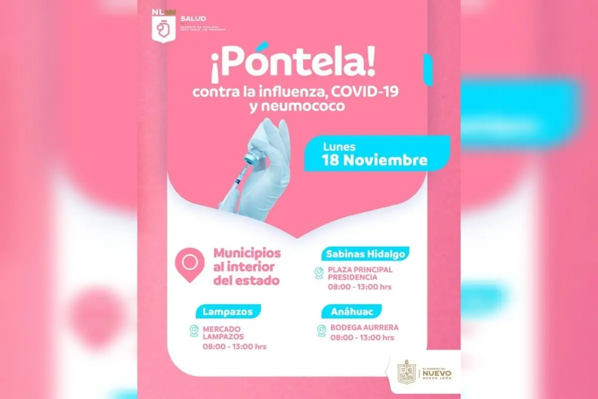 El Gobierno de Nuevo León refuerza la vacunación con el programa ¡Póntela!